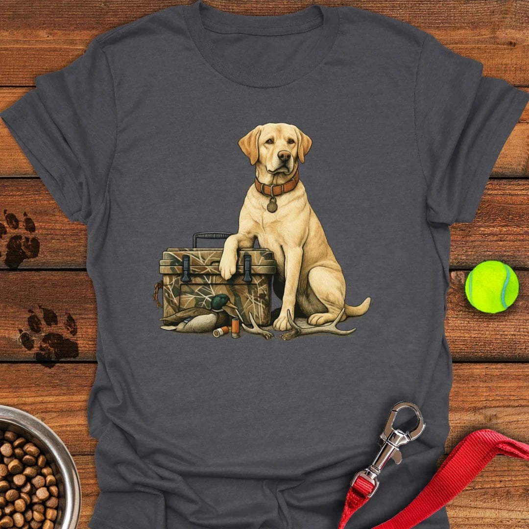 Yellow Labrador Hunting T-Shirt Dark Heather