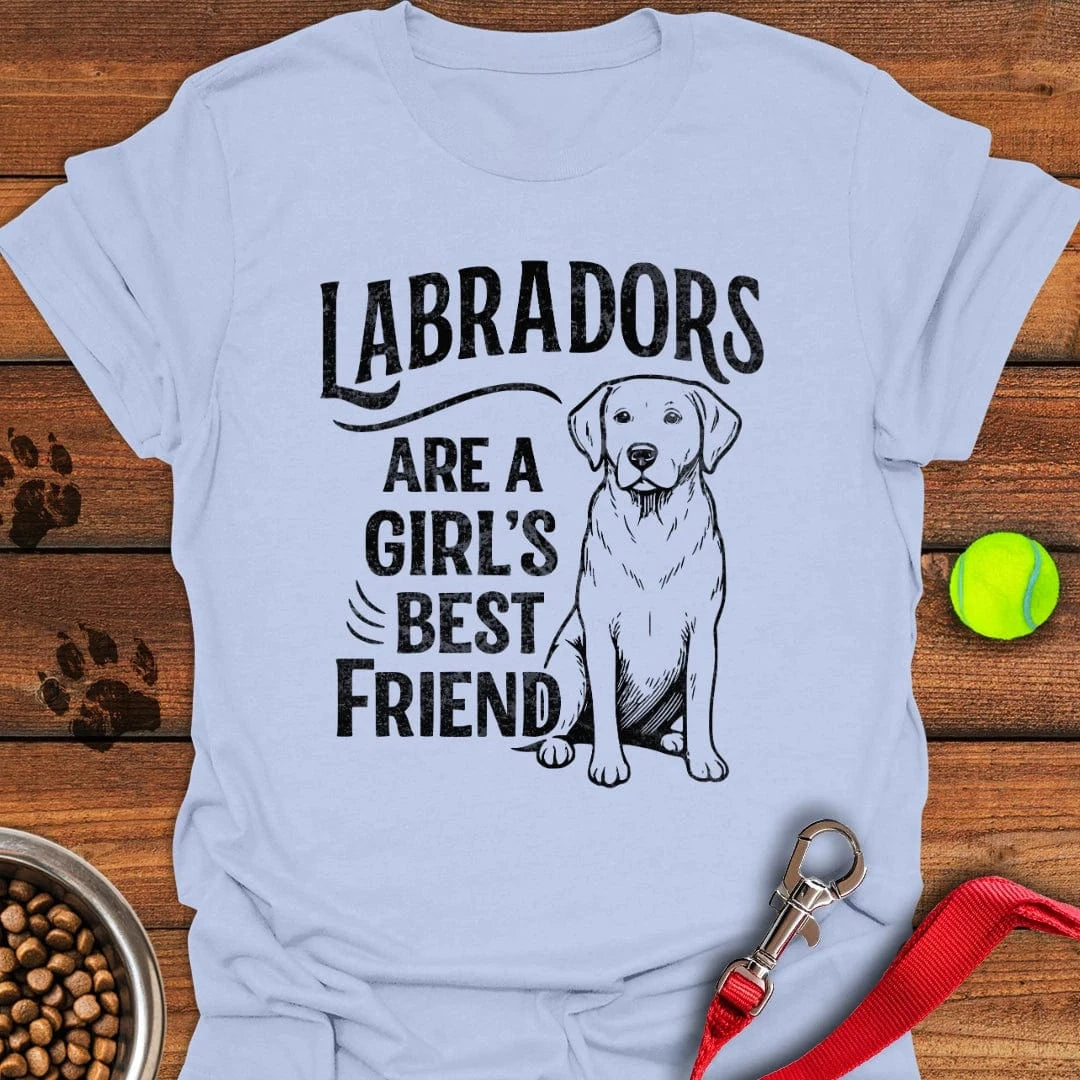 Labs are a Girls Best Friend T-Shirt Light Blue