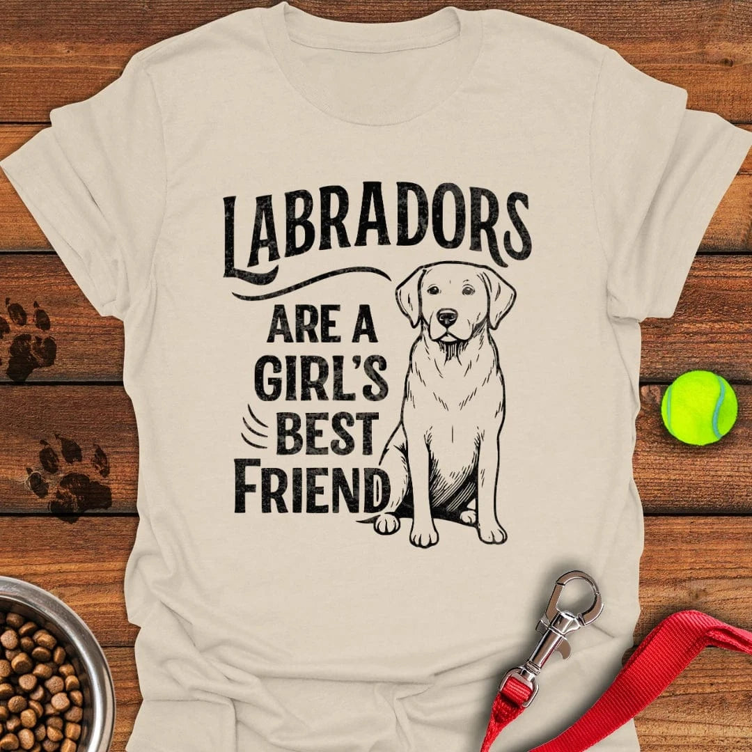Labs are a Girls Best Friend T-Shirt Natural
