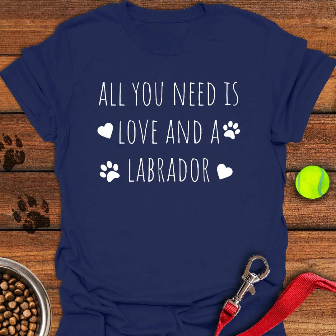 All You Need Is a Labrador T-Shirt Navy