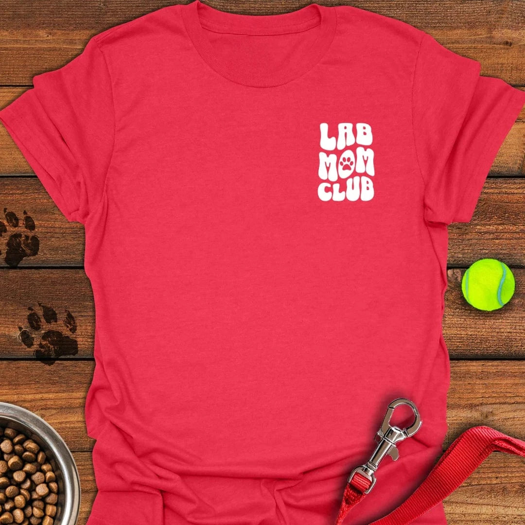Lab Mom Club T-Shirt Heather Red