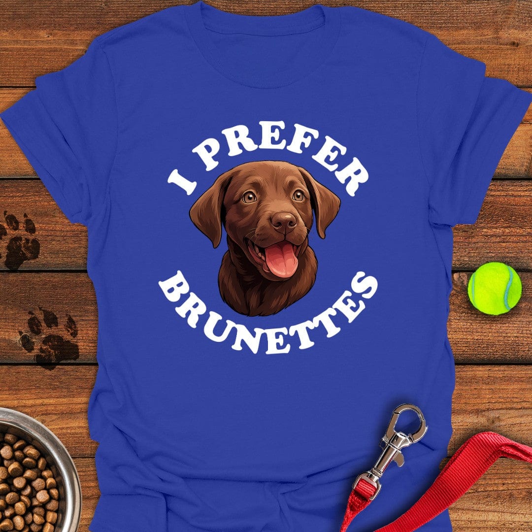 I Prefer Brunettes Labrador T-Shirt Royal