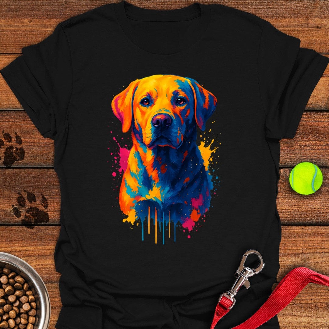 Labrador Painting Graphic T-Shirt Black