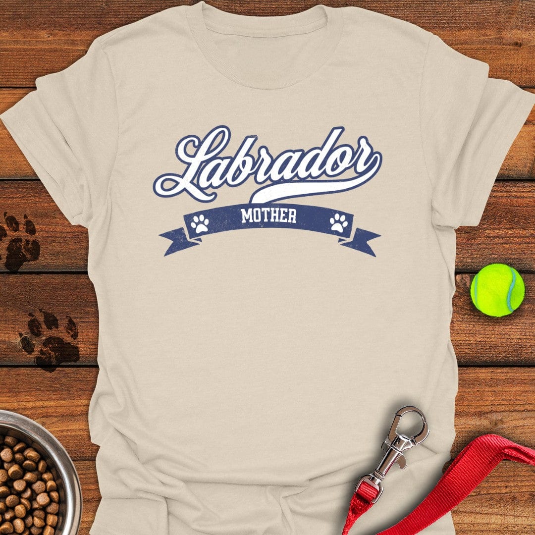 Labrador Mother Baseball Style T-Shirt Natural