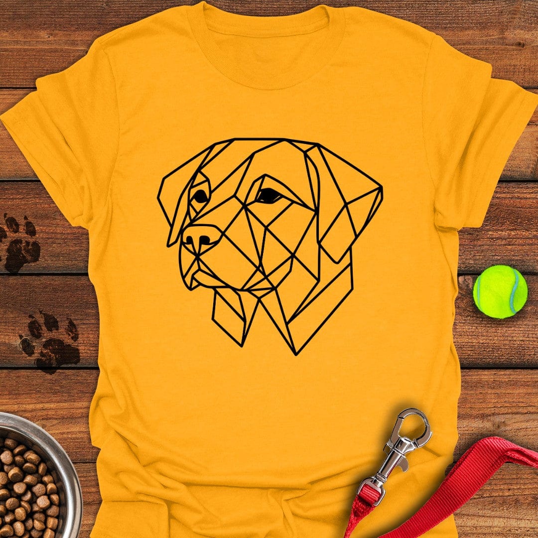 Trendy Geometrical Labrador T-Shirt Gold