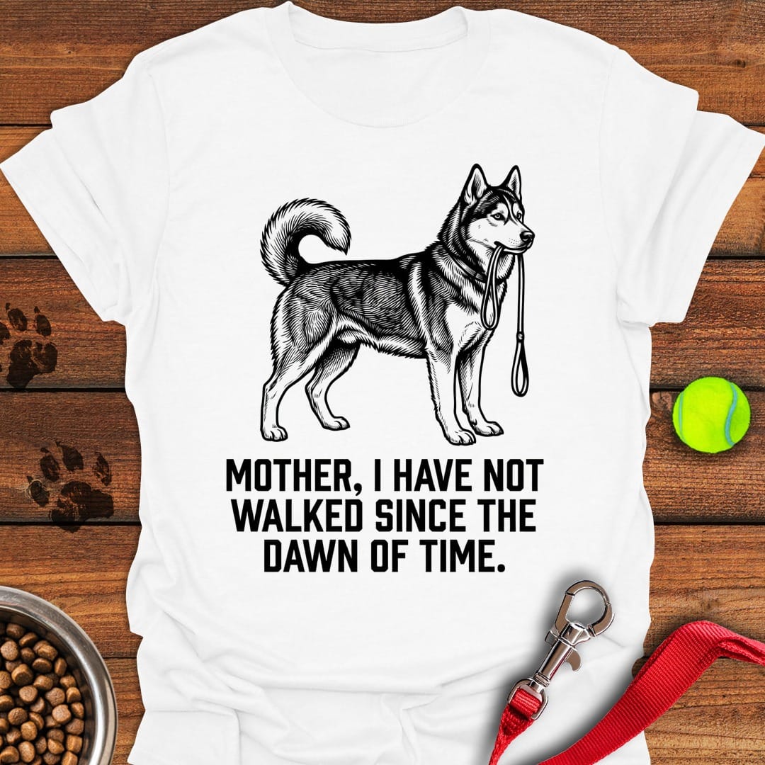 Walking Husky Mother White