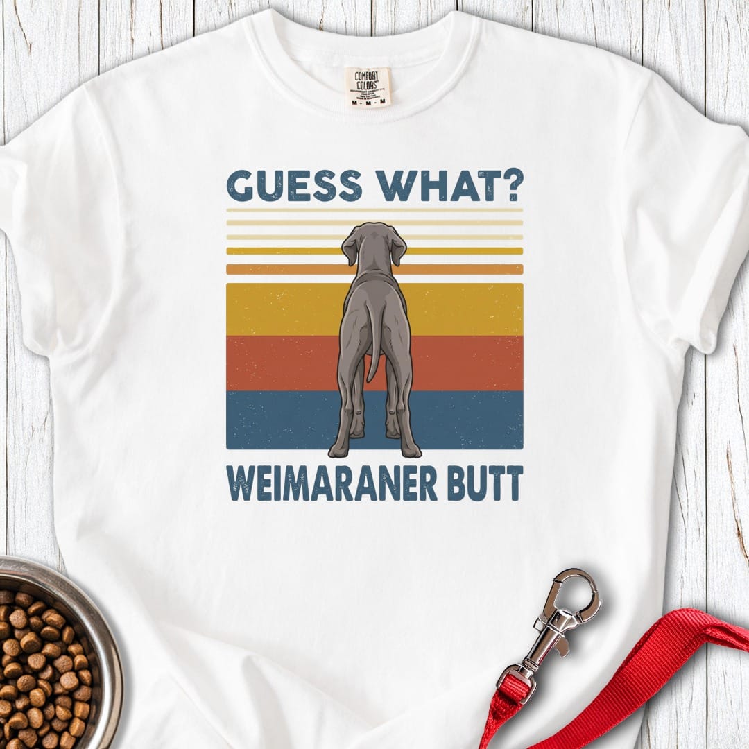Weimaraner Butt Premium Tee White