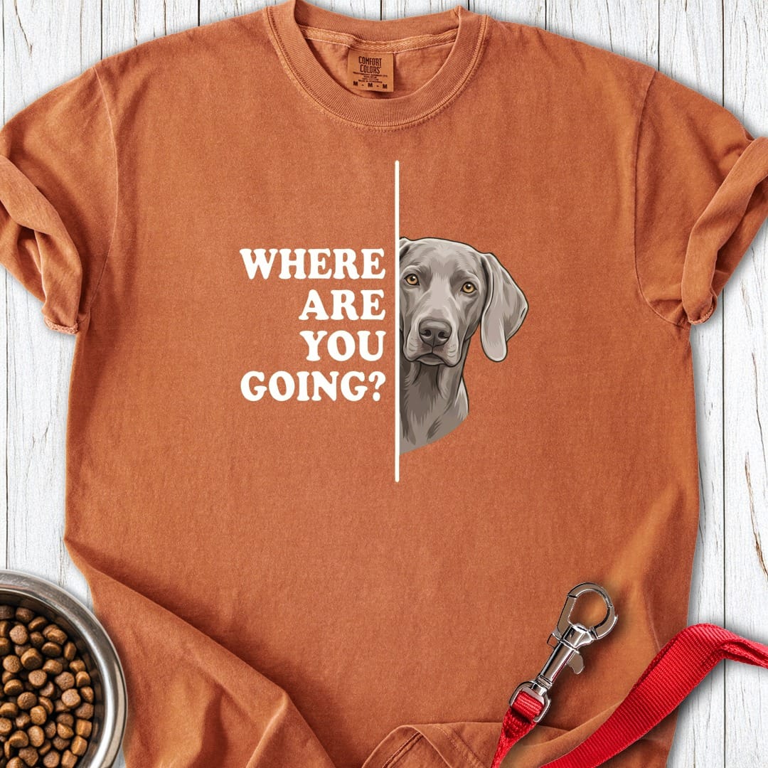 Weimaraner Following Premium Tee Yam