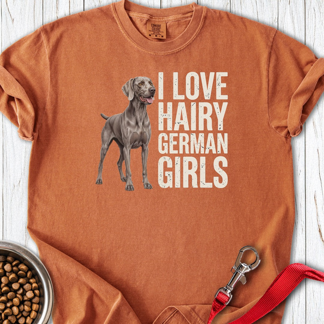 Weimaraner Hairy Girl Premium Tee Yam