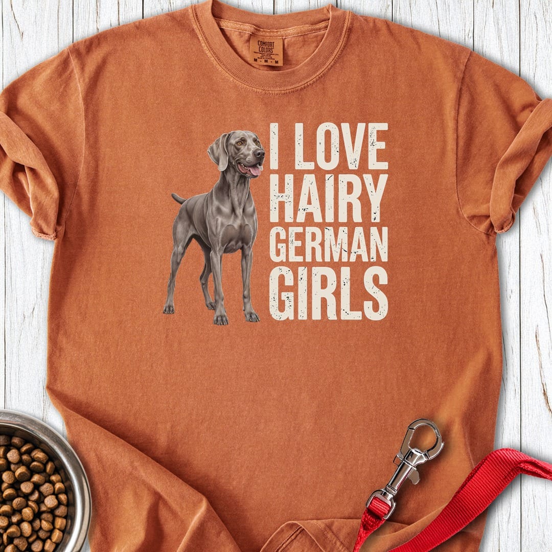 Weimaraner Hairy Girl Premium Tee Yam