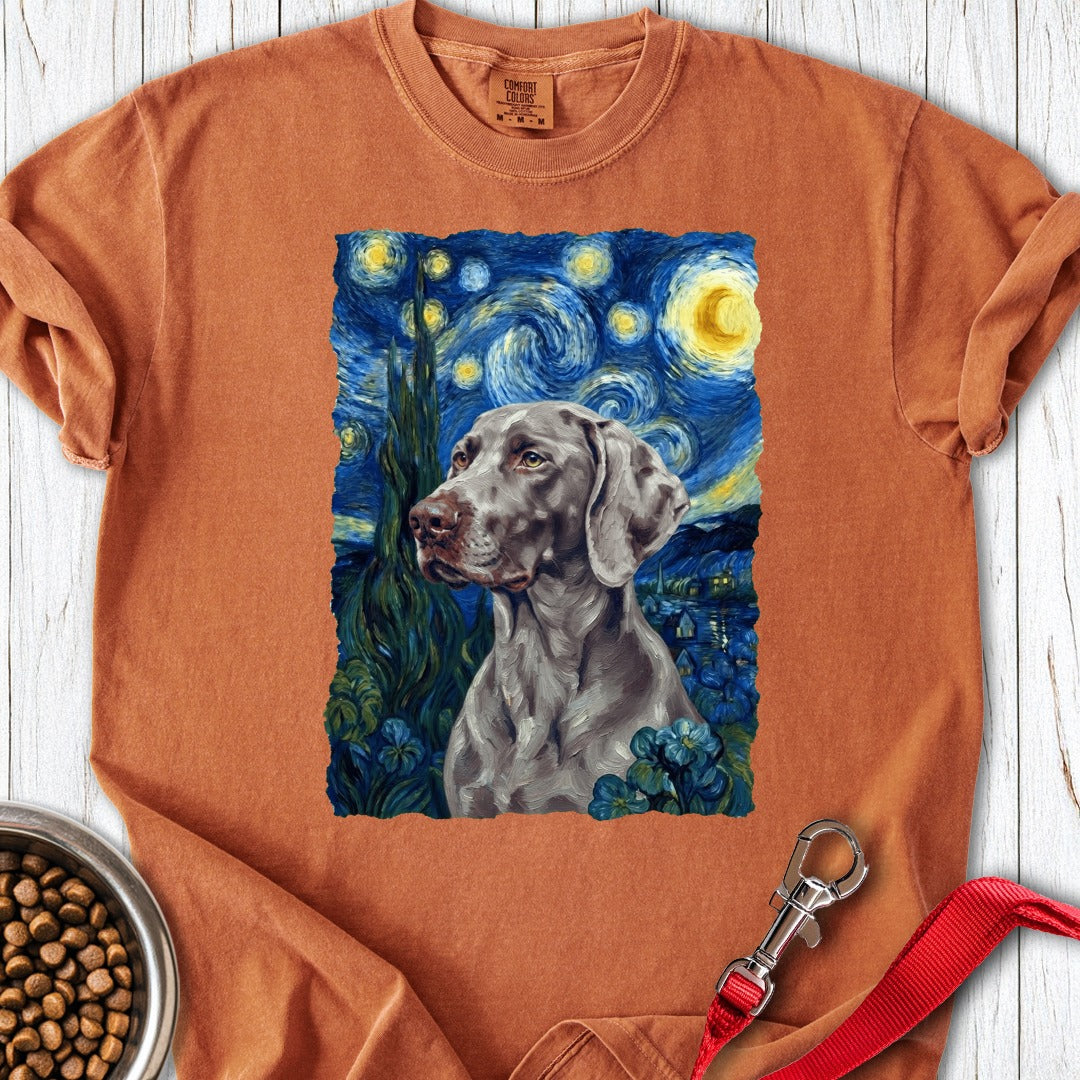 Weimaraner Van Gogh Premium Tee Yam