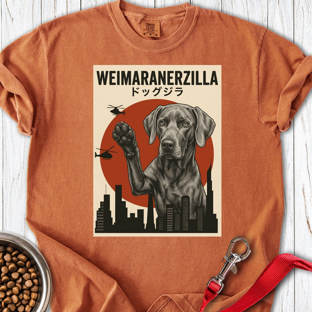 Weimaraner Weimaranerzilla Premium Tee Yam