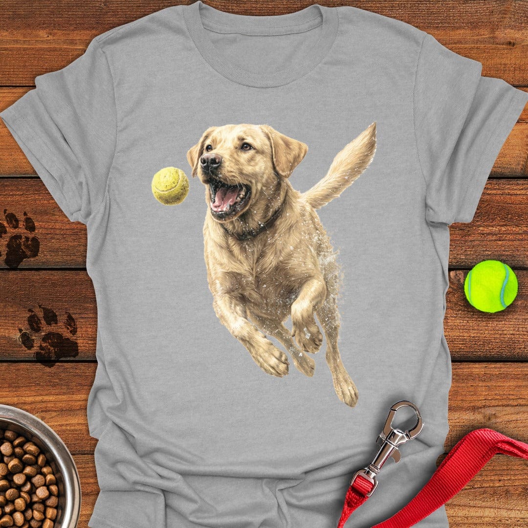 Yellow Labrador Running Sport Grey