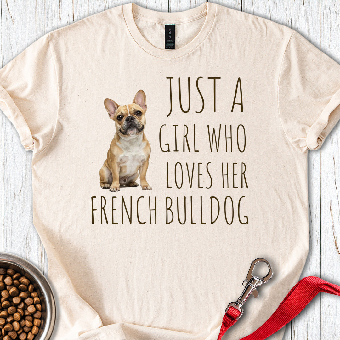 A Girl Who Loves Her French Bulldog Natural