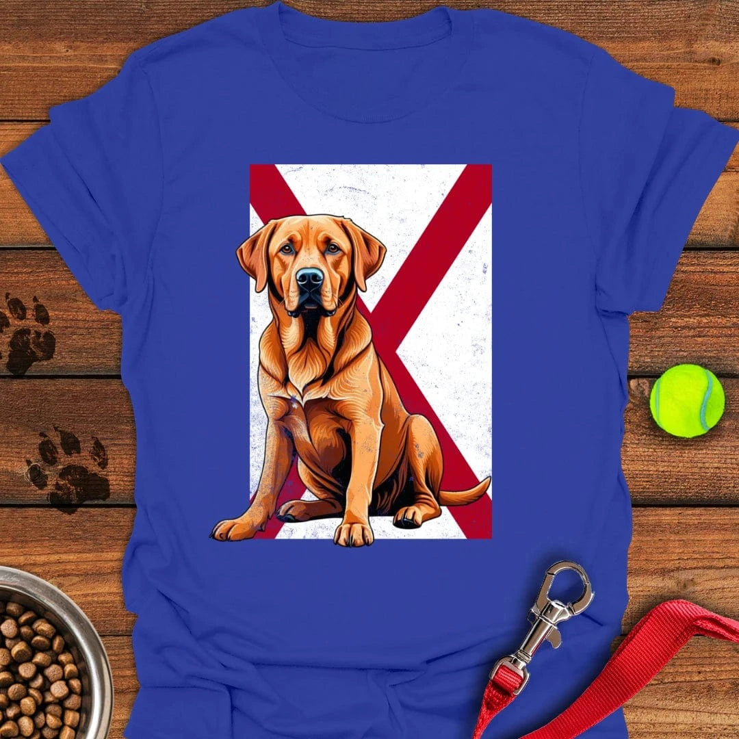 Fox Red Labrador Alabama Flag T-Shirt Royal