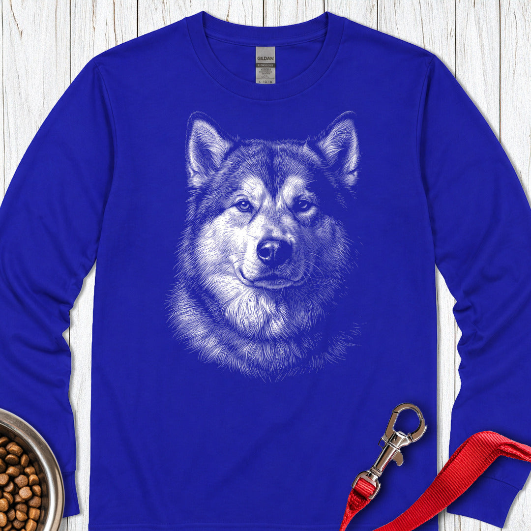 Alaskan Malamute Engraved Long Sleeve — Royal