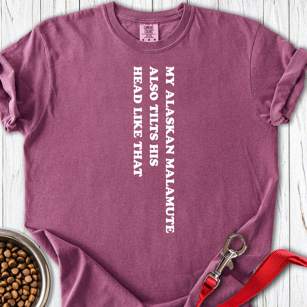 Alaskan Malamute Tilts His Head Premium Tee Berry
