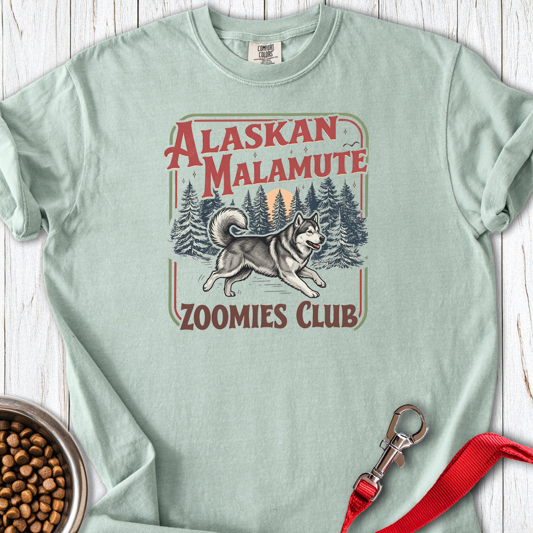 Alaskan Malamute Zoomies Club Premium Tee — Bay