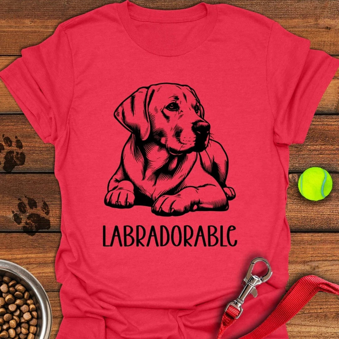 Labradorable Labrador T-Shirt Heather Red