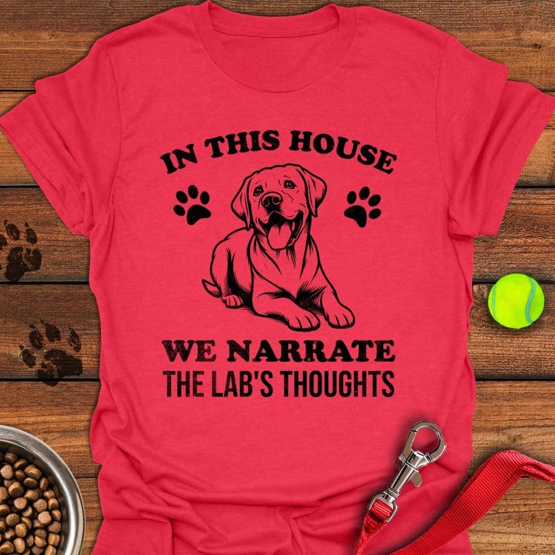 Narrate The Lab's Thoughts T-Shirt Heather Red