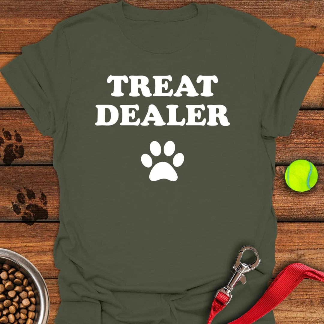 Dog Treat Dealer T-Shirt Military Green