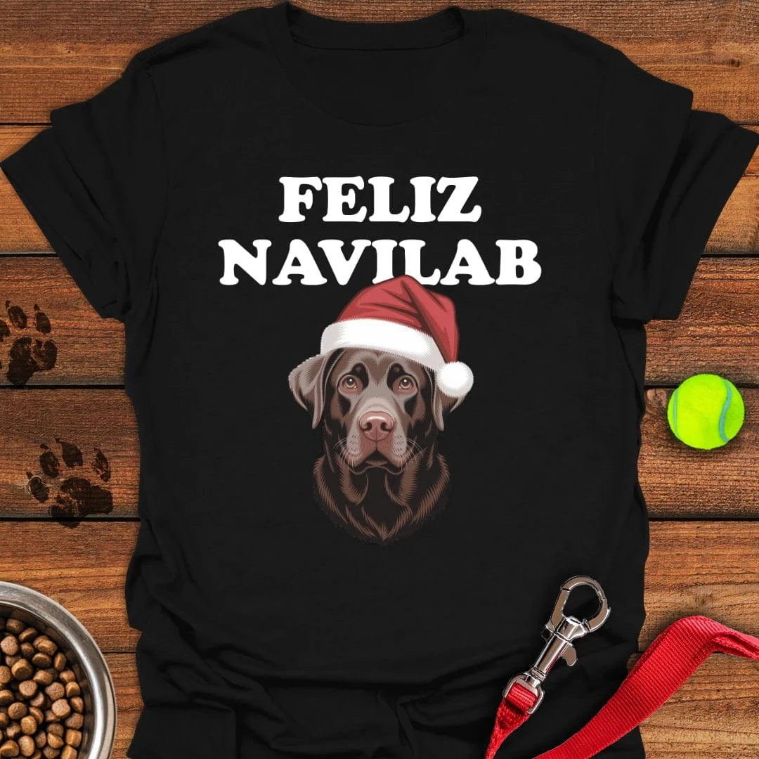 Chocolate Lab Funny Christmas T-Shirt Black