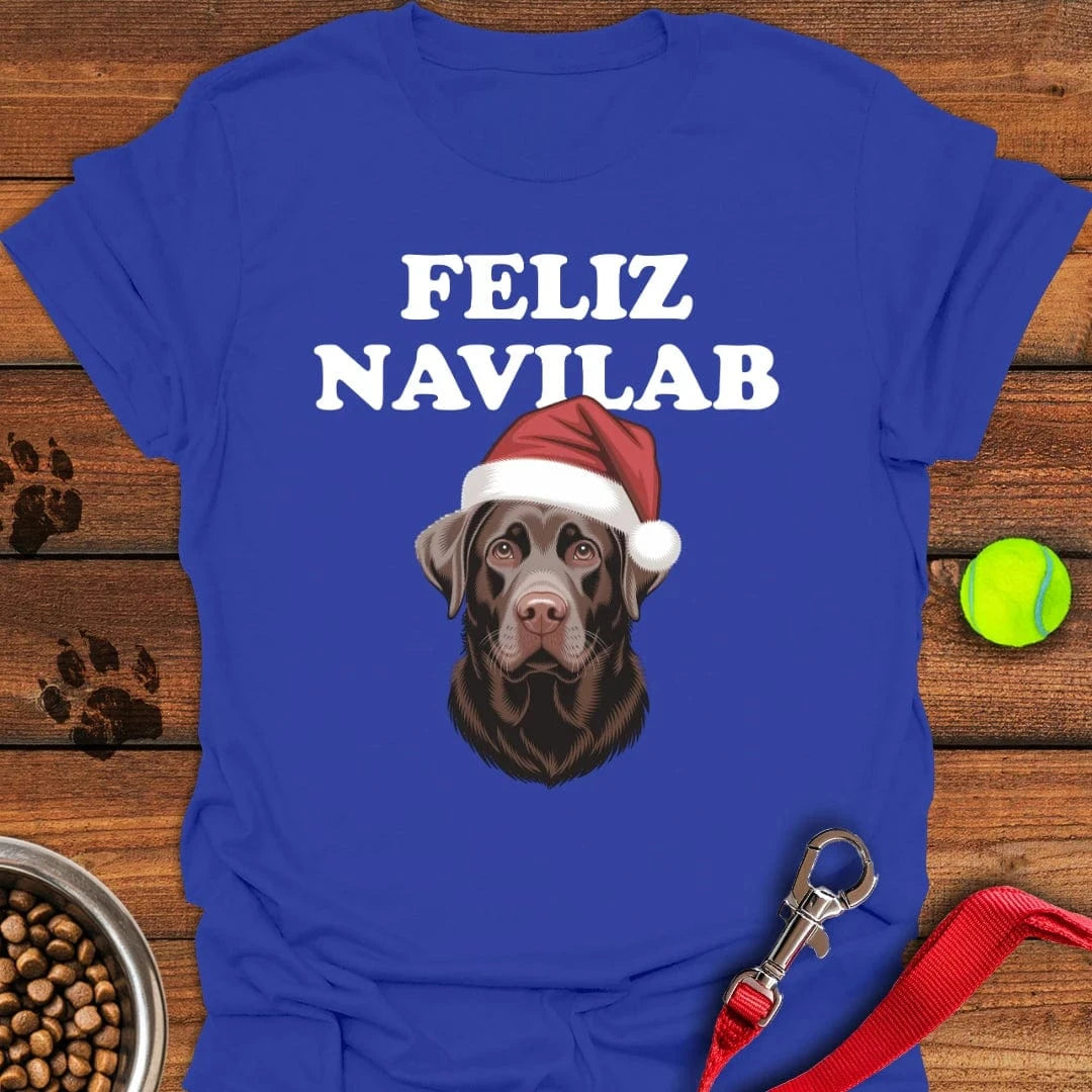 Chocolate Lab Funny Christmas T-Shirt Royal