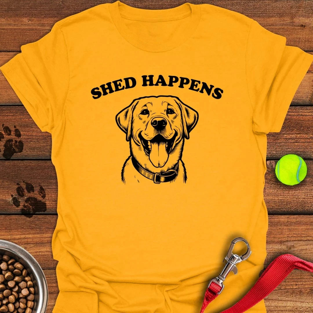 Shed Happens Labrador T-Shirt Gold