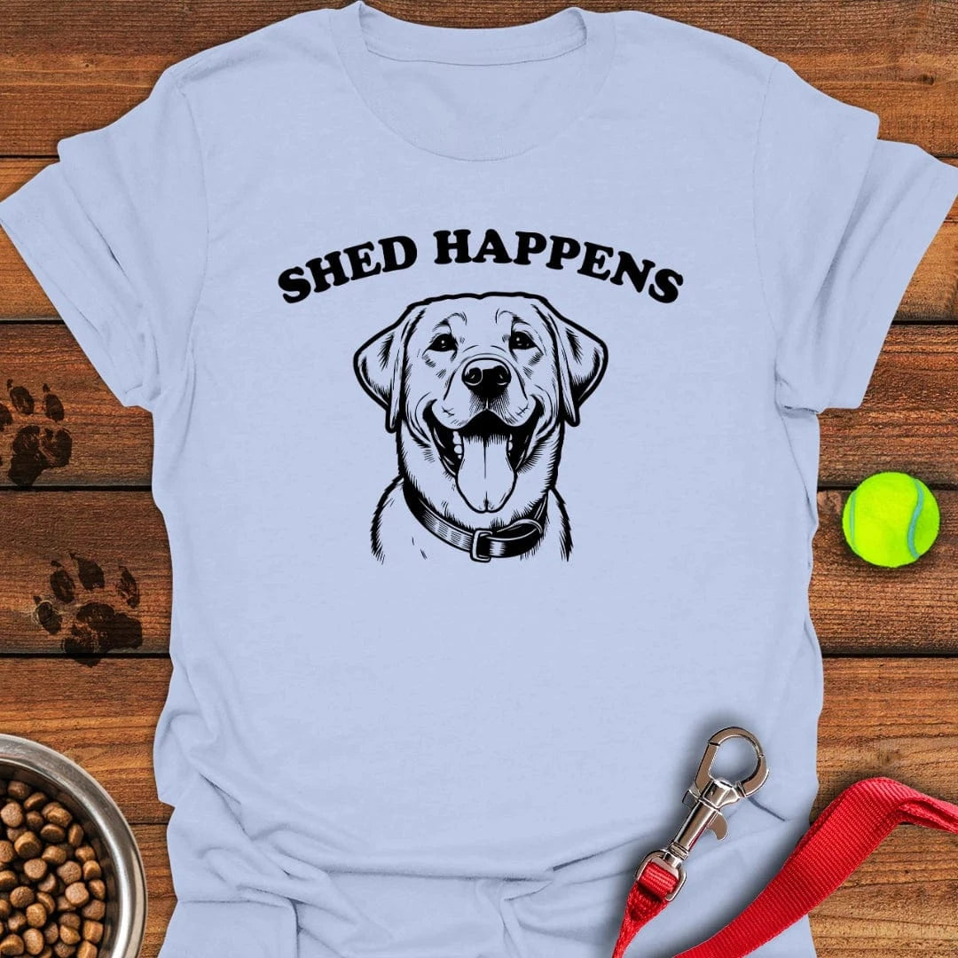 Shed Happens Labrador T-Shirt Light Blue