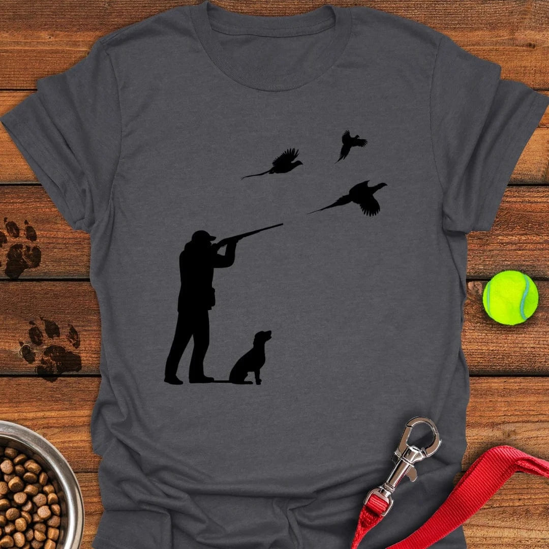 Labrador Pheasant Hunting T-Shirt Dark Heather