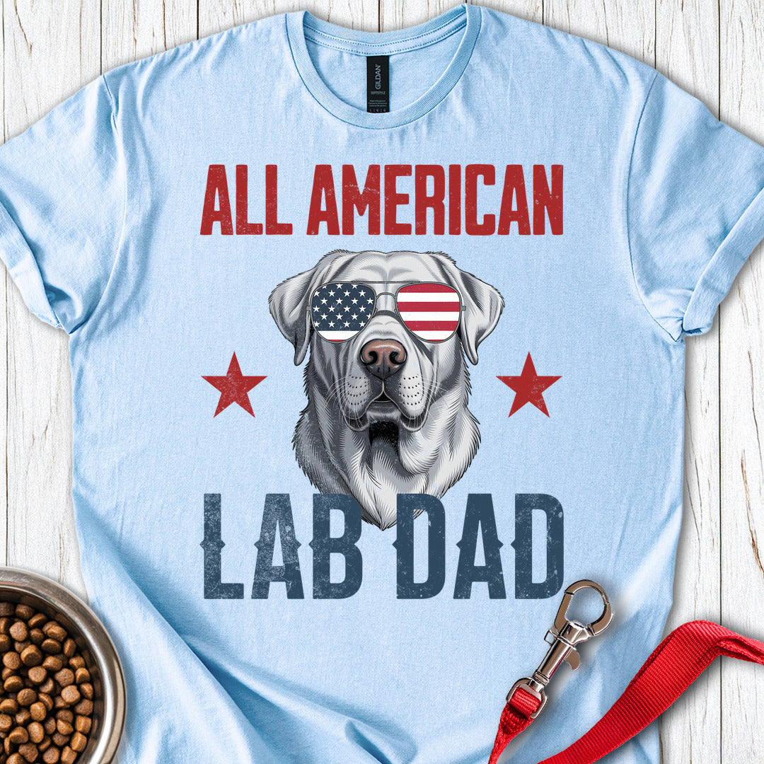 All American Silver Lab Mom Light Blue