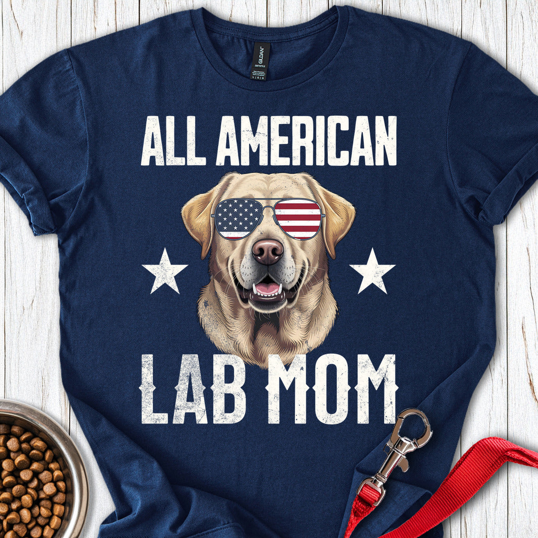All American Yellow Lab Mom Navy