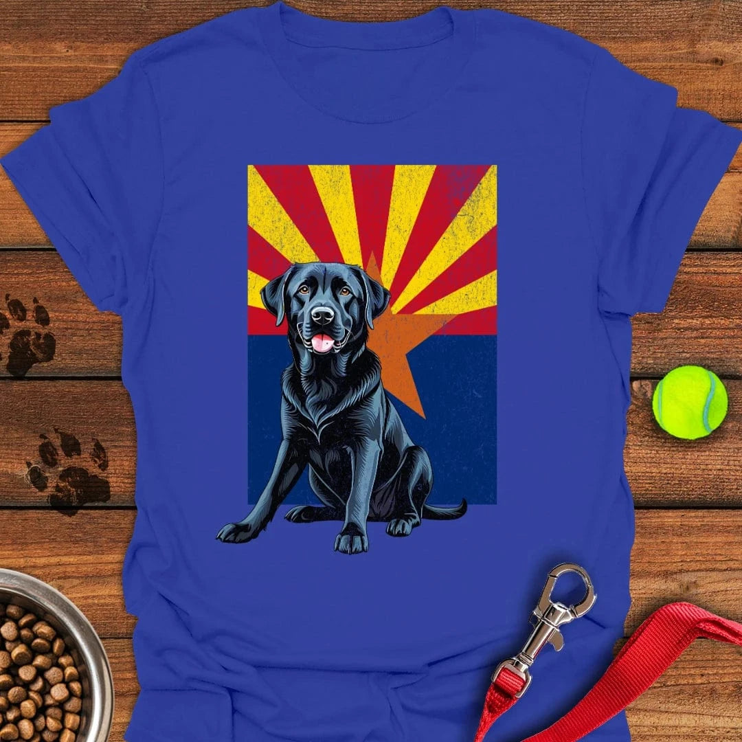 Black Labrador Arizona Flag T-Shirt Royal