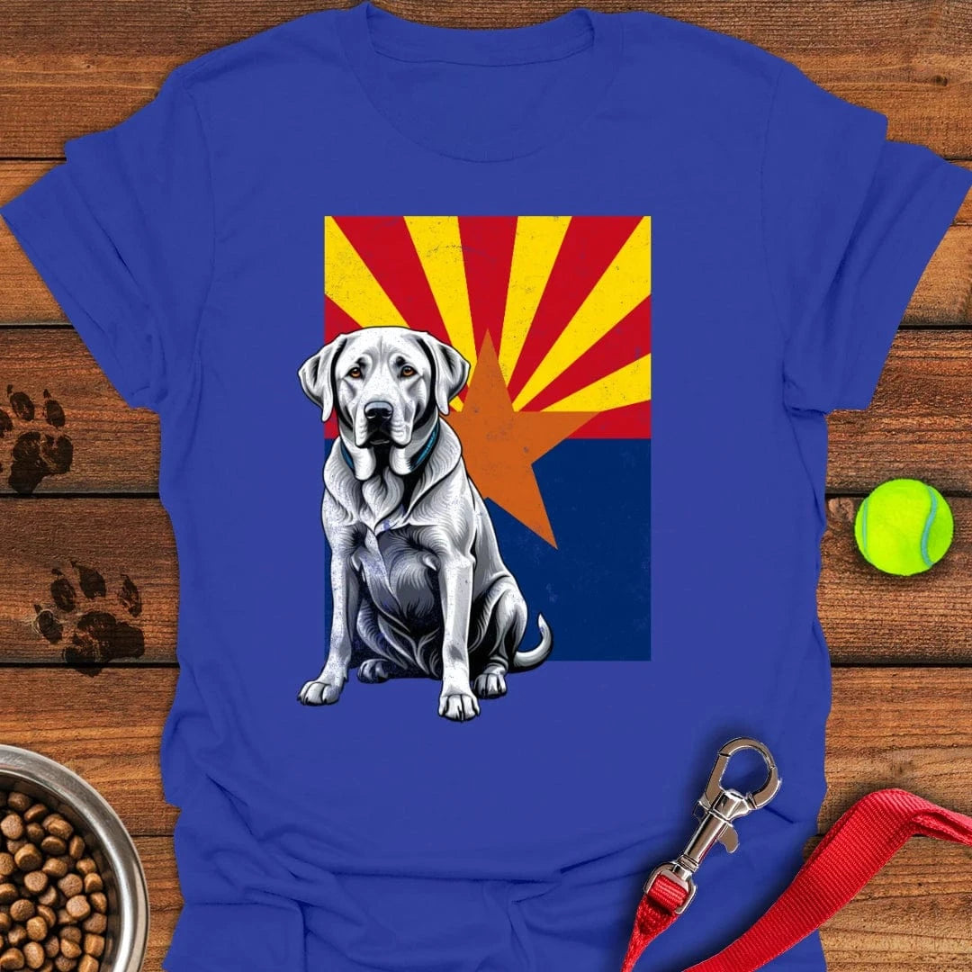 Silver Labrador Arizona Flag T-Shirt Royal