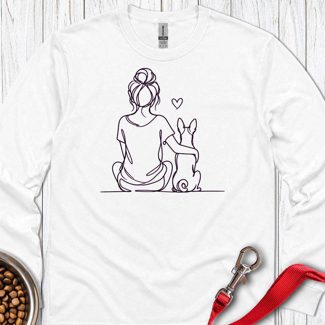 Basenji Hug Long Sleeve — White