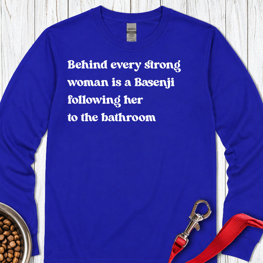 Basenji Strong Woman Long Sleeve — Royal