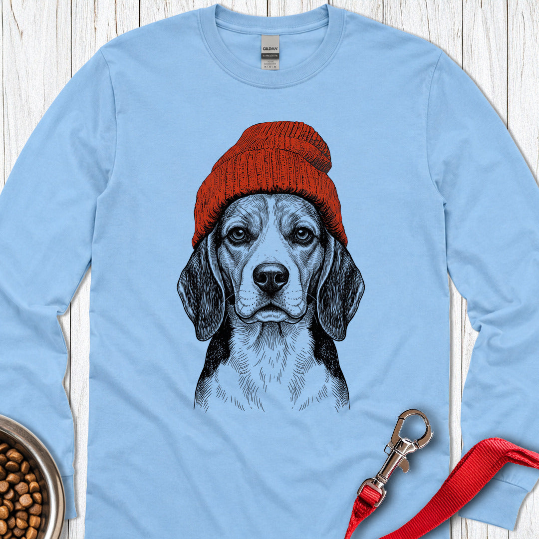 Beagle Beanie Long Sleeve — Carolina Blue