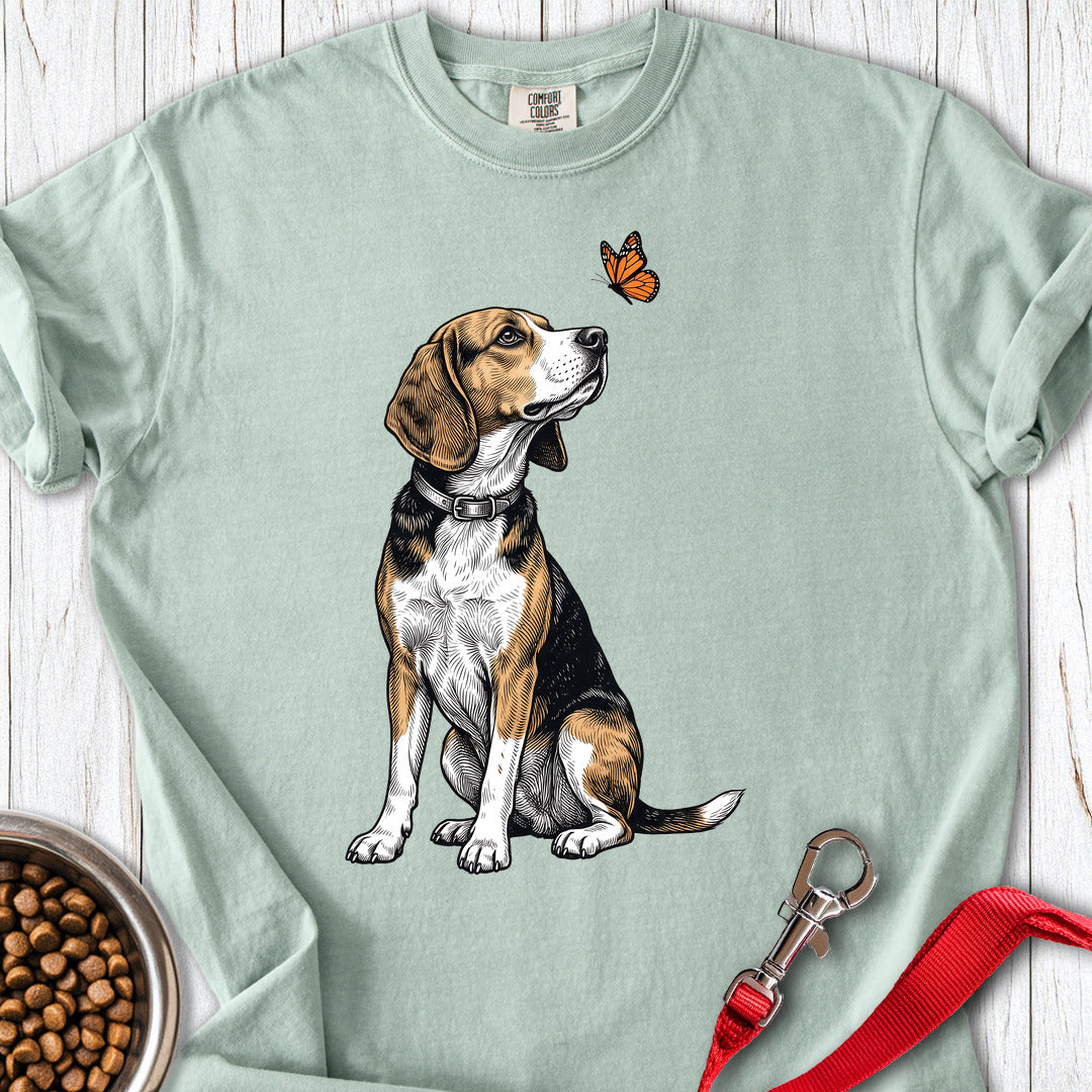Beagle Butterfly Premium Tee — Bay