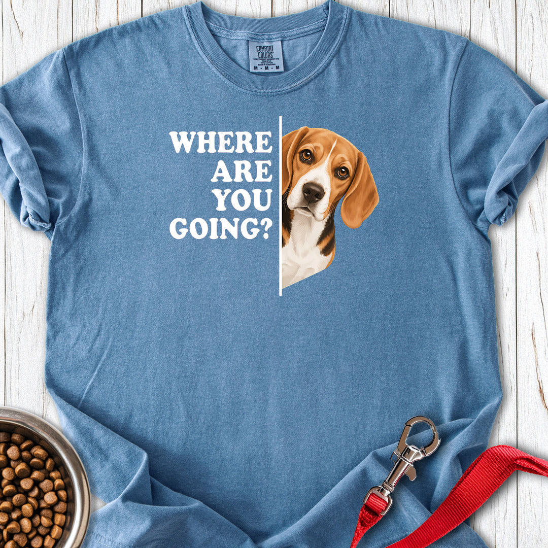 Beagle Where Are You Going Premium Tee — Blue Jean