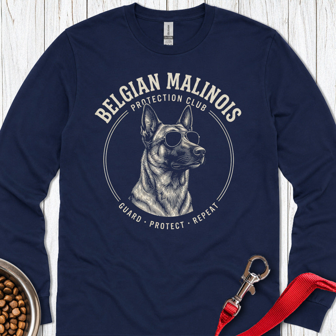 Belgian Malinois Protection Club Long Sleeve — Navy