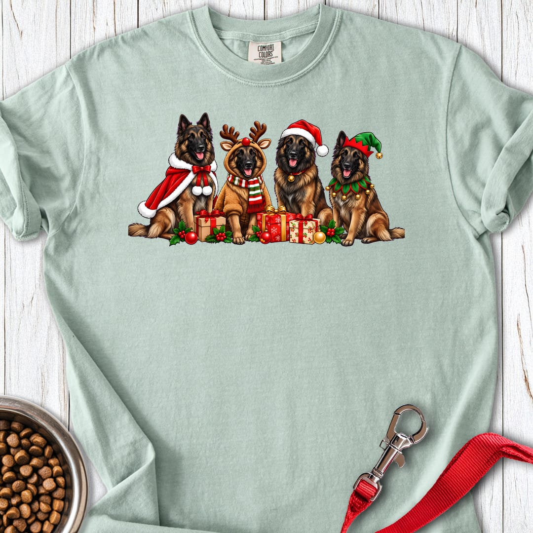Belgian Tervuren Christmas Group Premium Tee — Bay