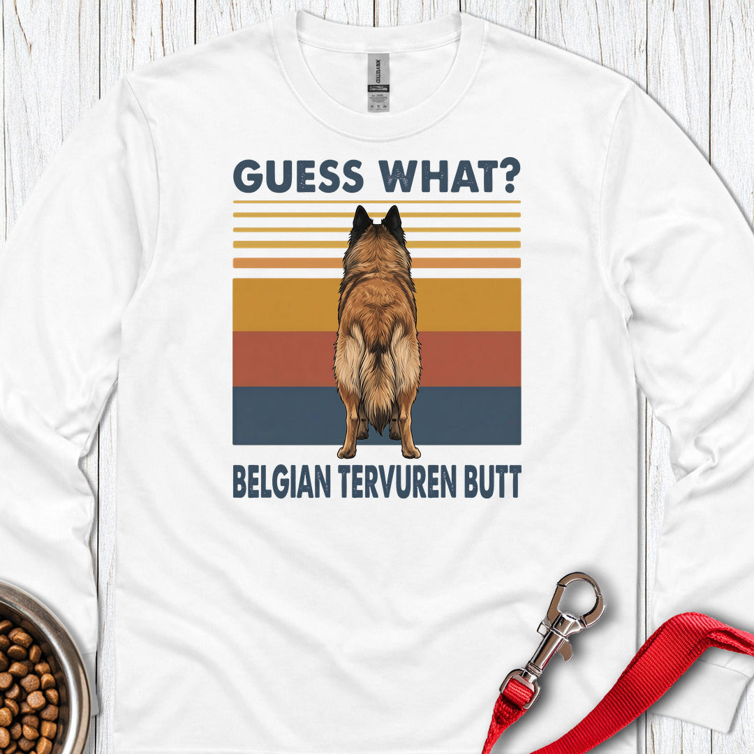 Belgian Tervuren Guess What Long Sleeve — White