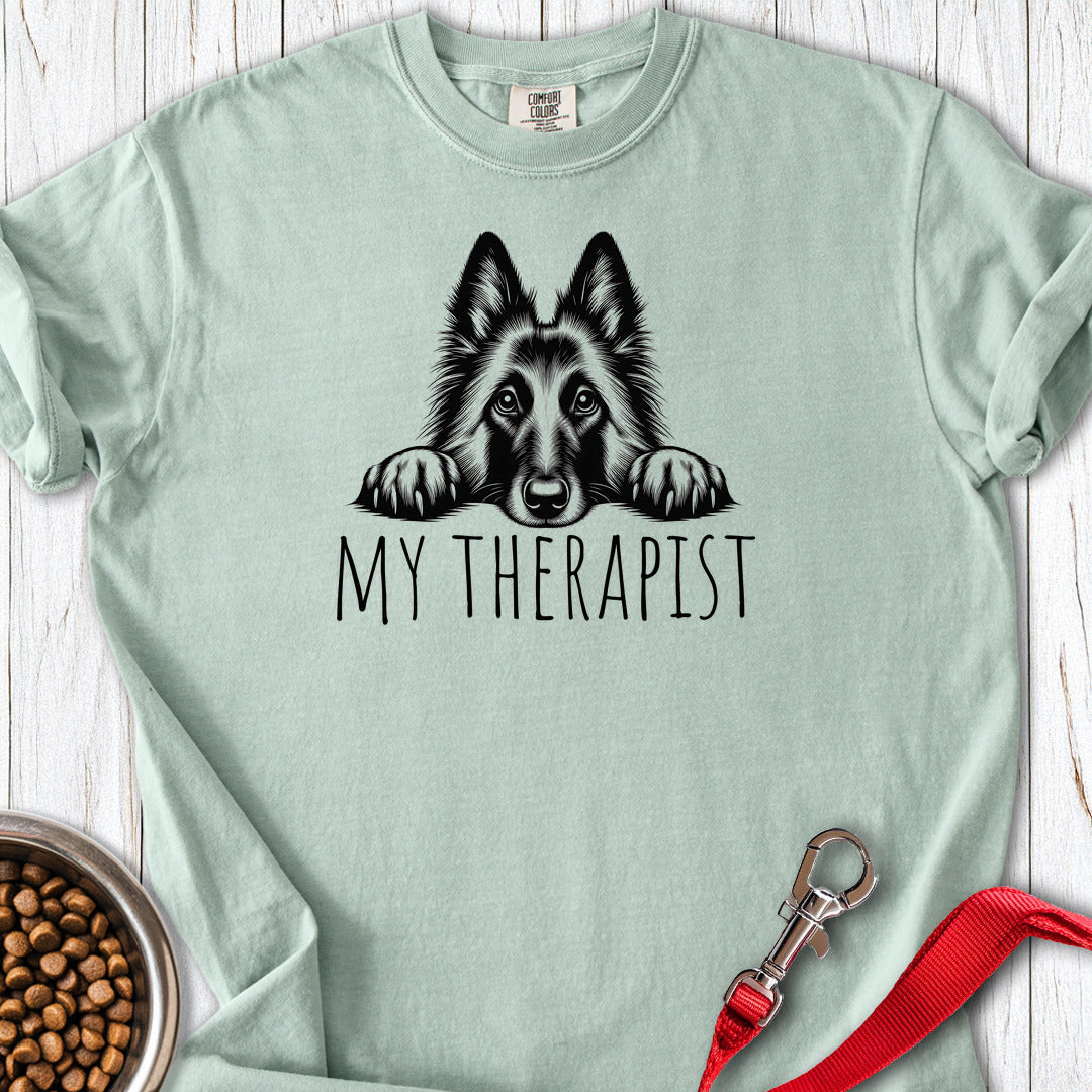 Belgian Tervuren My Therapist Premium Tee — Bay