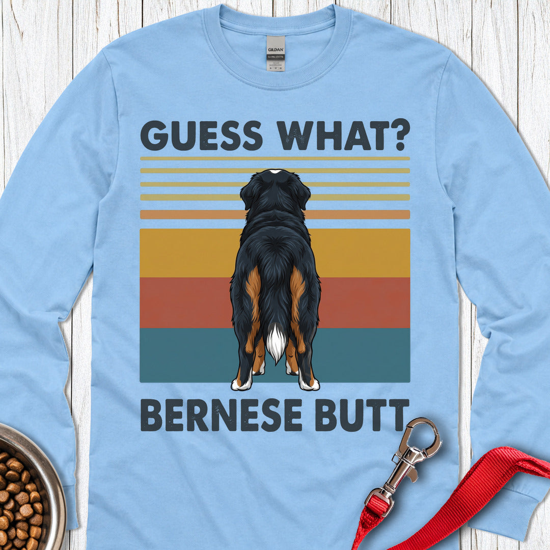 Bernese Mountain Dog Butt Long Sleeve — Carolina Blue