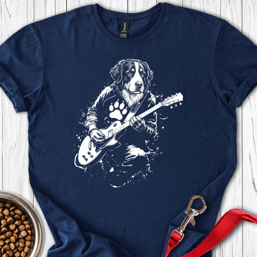 Bernese Mountain Dog Guitar Navy