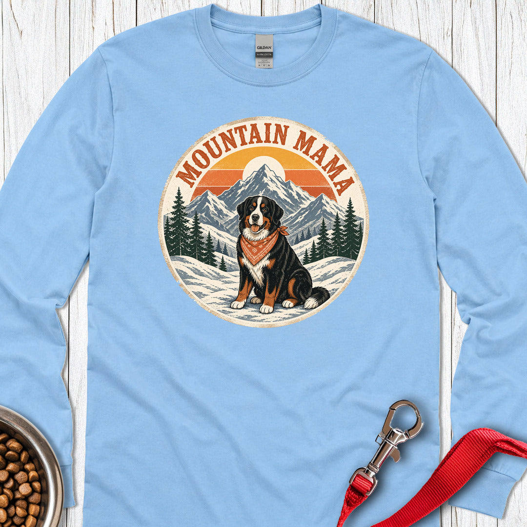 Bernese Mountain Mama Long Sleeve — Carolina Blue