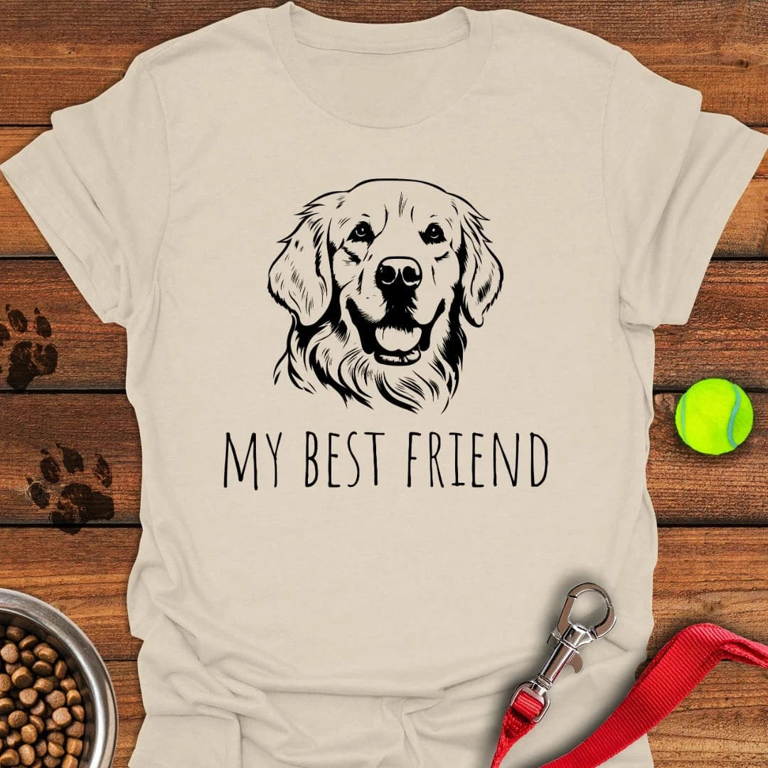 Golden Retriever Best Friend T-Shirt Natural