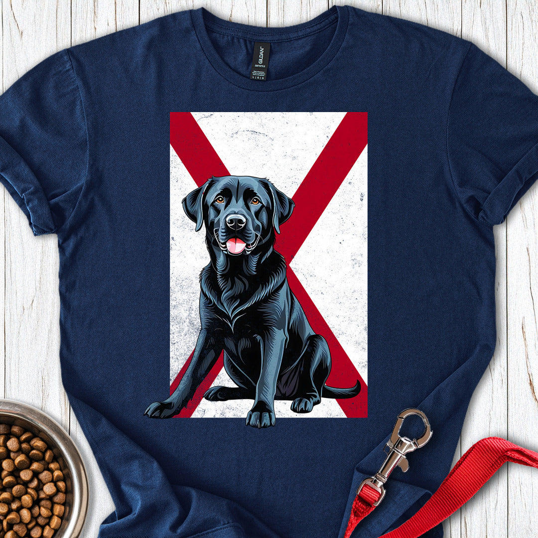 Black Labrador Alabama Flag Navy