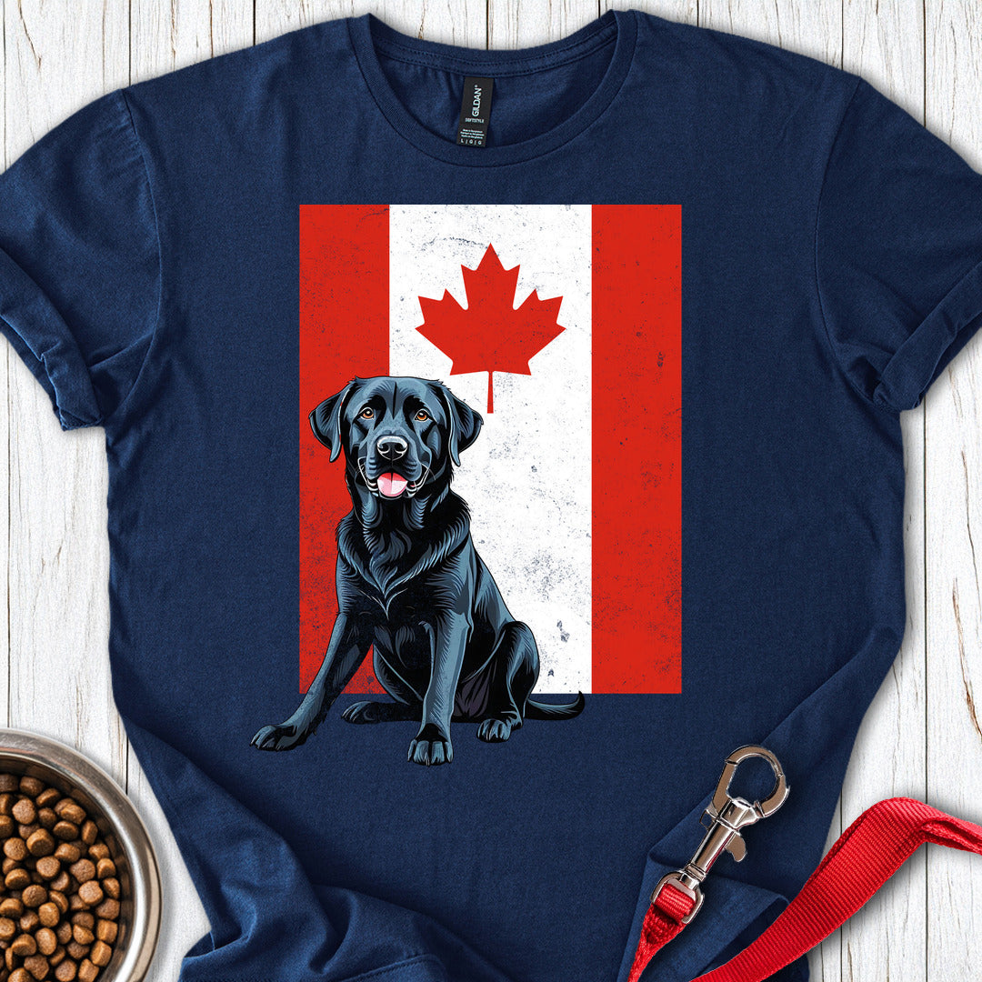 Black Labrador Canada Flag Navy