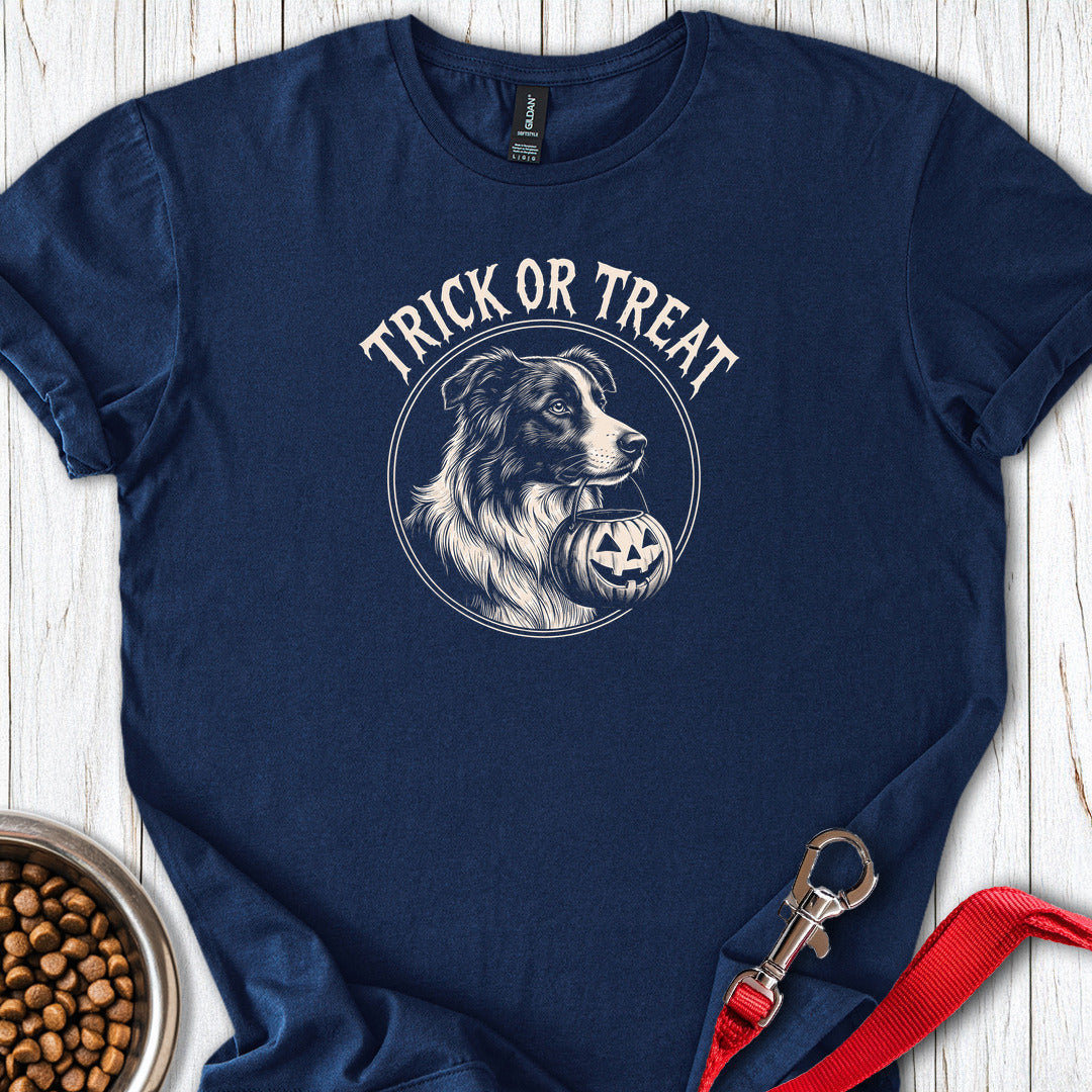 Border Collie Halloween Trick or Treat โ Navy